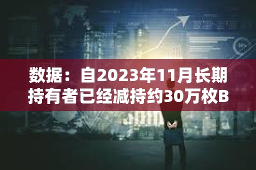 數據：自2023年11月長期持有者已經減持約30萬枚BTC，一半以上是GBTC流出