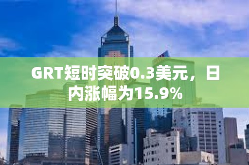 GRT短時突破0.3美元，日內漲幅為15.9%