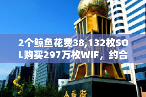 2個鯨魚花費(fèi)38,132枚SOL購買297萬枚WIF，約合500萬美元