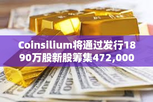Coinsilium將通過發(fā)行1890萬股新股籌集472,000英鎊