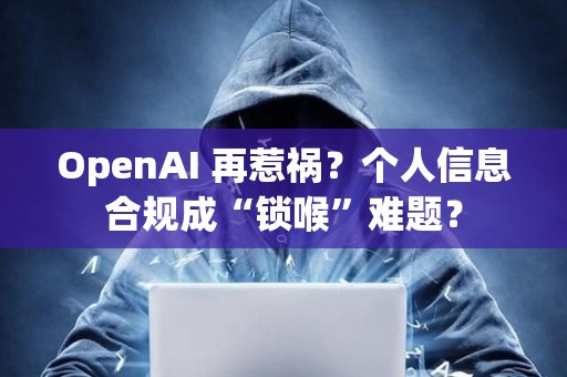 OpenAI 再惹禍？個人信息合規成“鎖喉”難題？