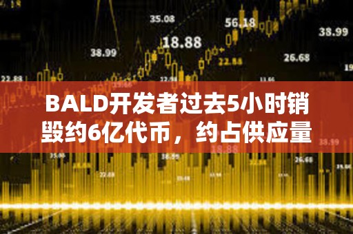 BALD開發者過去5小時銷毀約6億代幣，約占供應量的60%
