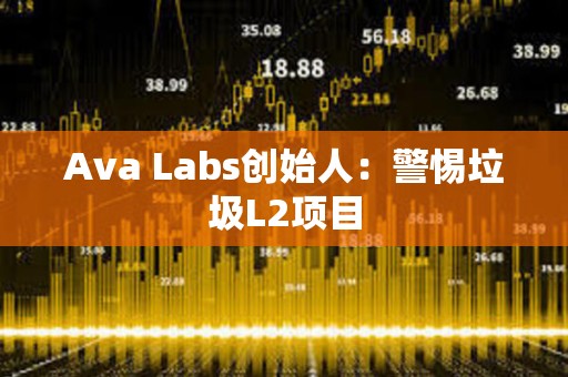 Ava Labs創(chuàng)始人：警惕垃圾L2項(xiàng)目