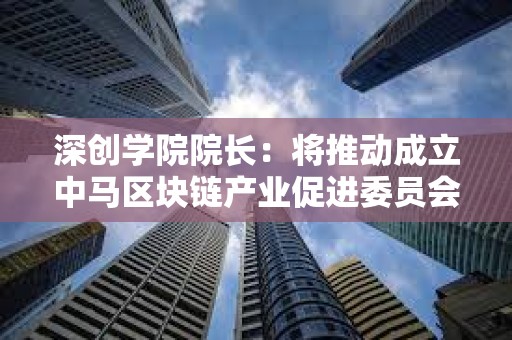 深創學院院長：將推動成立中馬區塊鏈產業促進委員會