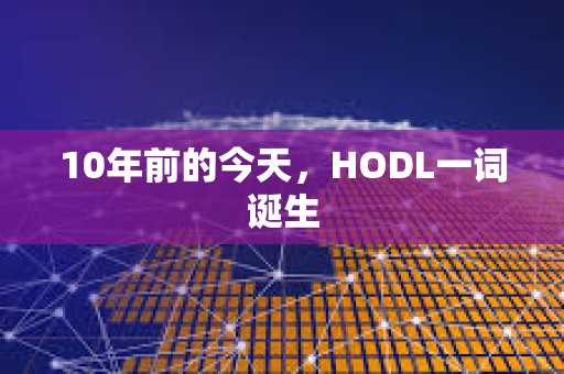 10年前的今天，HODL一詞誕生