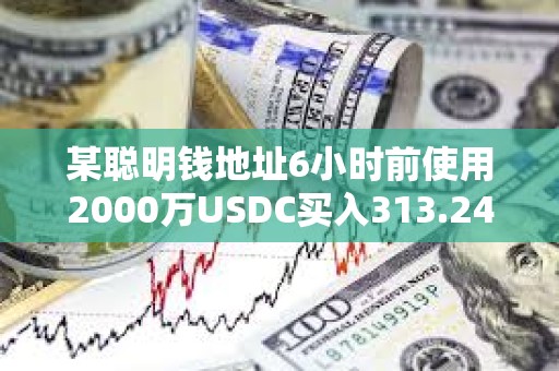 某聰明錢地址6小時前使用2000萬USDC買入313.24枚WBTC