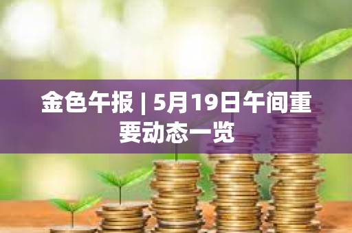 金色午報 | 5月19日午間重要動態一覽