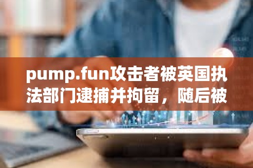 pump.fun攻擊者被英國執法部門逮捕并拘留，隨后被保釋