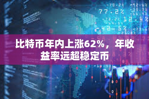 比特幣年內上漲62%，年收益率遠超穩定幣