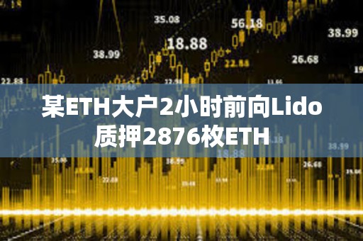 某ETH大戶2小時前向Lido質押2876枚ETH