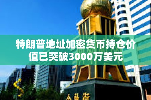 特朗普地址加密貨幣持倉價值已突破3000萬美元