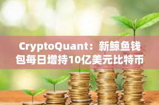 CryptoQuant：新鯨魚錢包每日增持10億美元比特幣