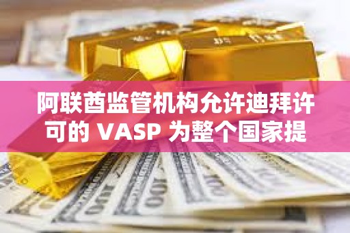 阿聯(lián)酋監(jiān)管機構允許迪拜許可的 VASP 為整個國家提供服務