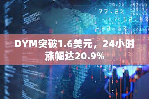 DYM突破1.6美元，24小時(shí)漲幅達(dá)20.9%