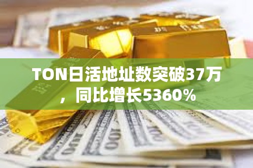 TON日活地址數突破37萬，同比增長5360%