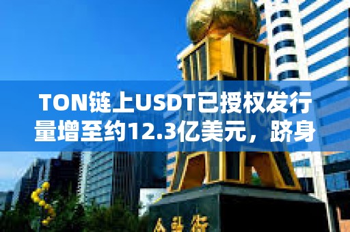 TON鏈上USDT已授權發行量增至約12.3億美元，躋身前五