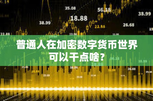 普通人在加密數字貨幣世界可以干點啥？