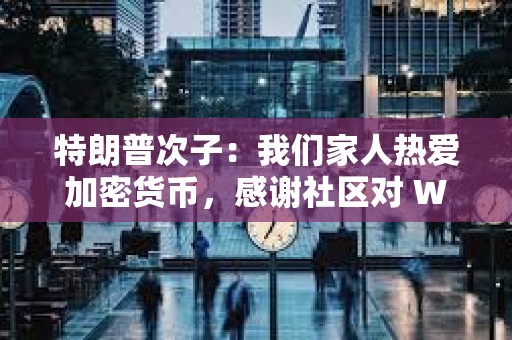 特朗普次子：我們家人熱愛加密貨幣，感謝社區(qū)對 WLFI 的支持