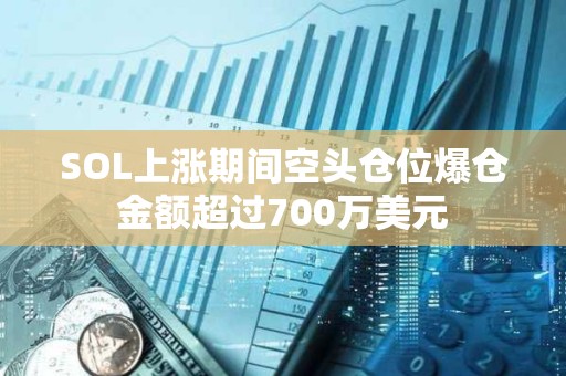 SOL上漲期間空頭倉位爆倉金額超過700萬美元