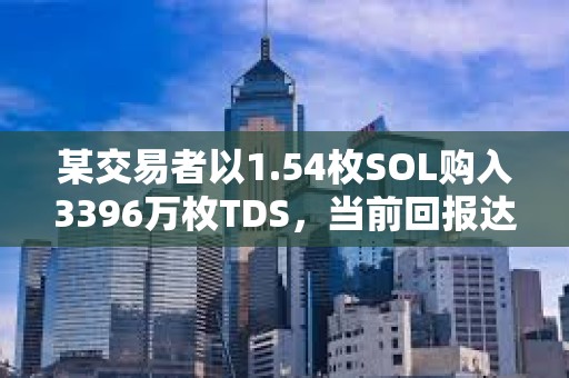 某交易者以1.54枚SOL購入3396萬枚TDS，當前回報達到2571倍