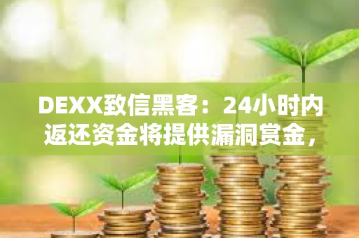 DEXX致信黑客：24小時內返還資金將提供漏洞賞金，否則將與警方采取執法行動