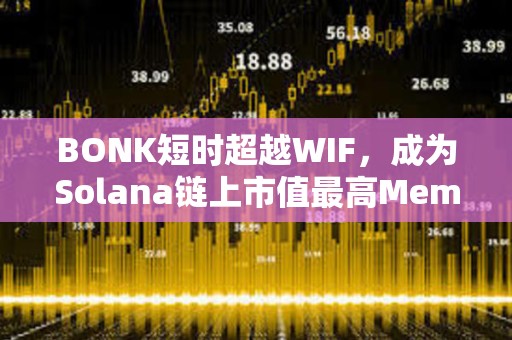 BONK短時超越WIF，成為Solana鏈上市值最高Meme代幣