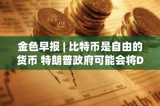 金色早報 | 比特幣是自由的貨幣 特朗普政府可能會將DeFi從小眾推向主流