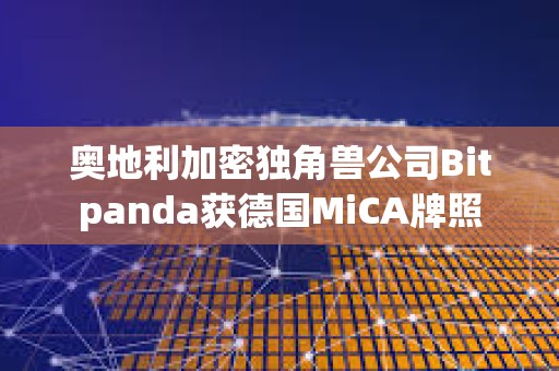 奧地利加密獨角獸公司Bitpanda獲德國MiCA牌照