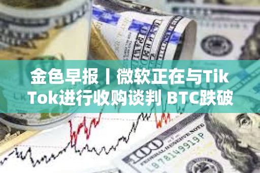 金色早報丨微軟正在與TikTok進行收購談判 BTC跌破102000美元