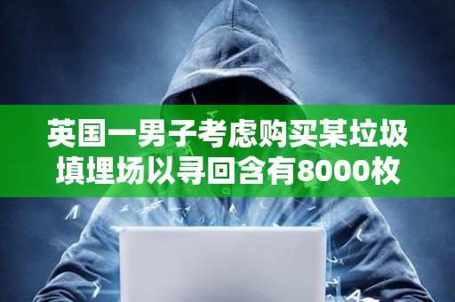 英國一男子考慮購買某垃圾填埋場以尋回含有8000枚BTC的硬盤