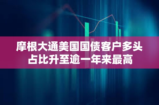 摩根大通美國國債客戶多頭占比升至逾一年來最高
