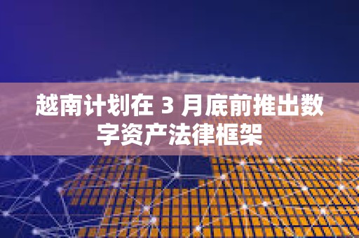 越南計劃在 3 月底前推出數字資產法律框架