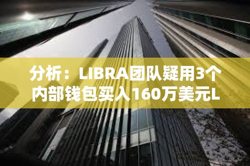 分析：LIBRA團隊疑用3個內部錢包買入160萬美元LIBRA，獲利665萬美元