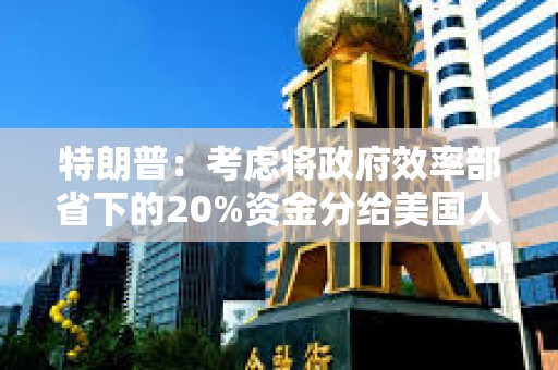 特朗普：考慮將政府效率部省下的20%資金分給美國人