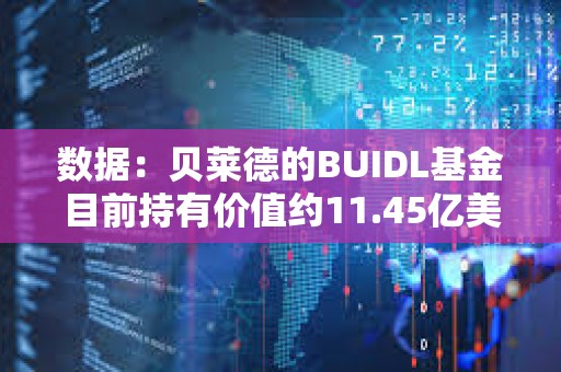數據：貝萊德的BUIDL基金目前持有價值約11.45億美元的ETH