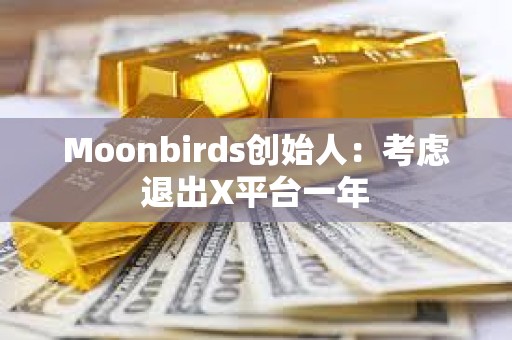 Moonbirds創始人：考慮退出X平臺一年