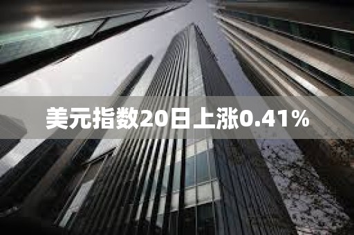 美元指數20日上漲0.41%