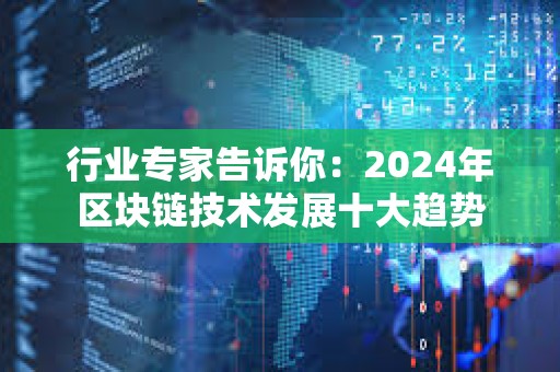 行業(yè)專家告訴你:2024年區(qū)塊鏈技術(shù)發(fā)展十大趨勢(shì) 行業(yè)專家告訴你:2024年區(qū)塊鏈技術(shù)發(fā)展十大趨勢(shì)