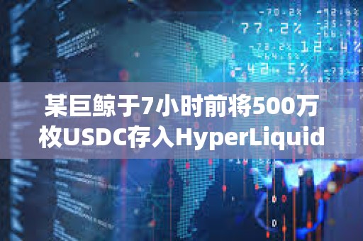某巨鯨于7小時前將500萬枚USDC存入HyperLiquid以增持HYPE