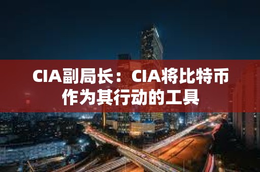 CIA副局長：CIA將比特幣作為其行動(dòng)的工具