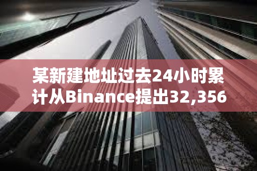 某新建地址過去24小時累計從Binance提出32,356枚ETH