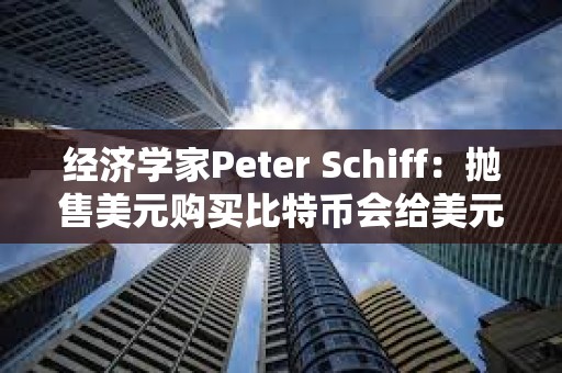 經濟學家Peter Schiff：拋售美元購買比特幣會給美元帶來額外壓力