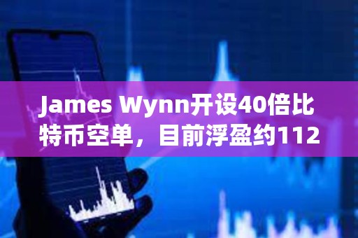 James Wynn開設40倍比特幣空單，目前浮盈約1124美元