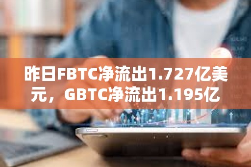 昨日FBTC凈流出1.727億美元，GBTC凈流出1.195億美元