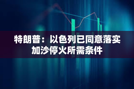 特朗普：以色列已同意落實加沙停火所需條件