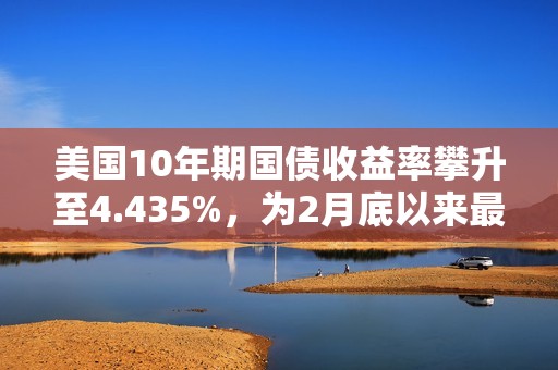 美國10年期國債收益率攀升至4.435%，為2月底以來最高水平