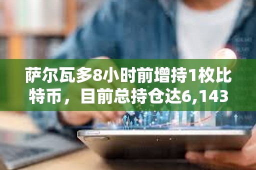 薩爾瓦多8小時前增持1枚比特幣，目前總持倉達6,143.18枚