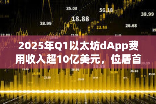 2025年Q1以太坊dApp費用收入超10億美元，位居首位