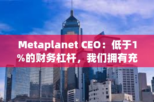 Metaplanet CEO：低于1%的財(cái)務(wù)杠桿，我們擁有充足的空間來(lái)執(zhí)行下一階段的戰(zhàn)略