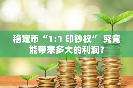 穩定幣“1:1 印鈔權” 究竟能帶來多大的利潤？